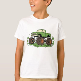 Camiseta Caminhão Monstro Verde Vintage Dia de São Patrício
