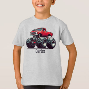 Camiseta Caminhão monstro vermelho