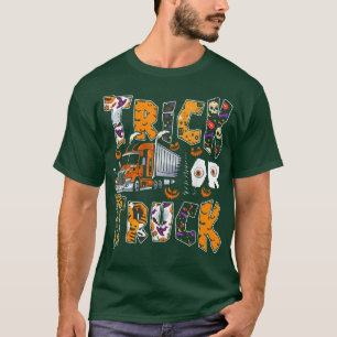 Camiseta Caminhão Ou Truck Halloween Caminhante Assustador 