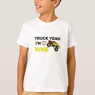 Camiseta Caminhão Sim, eu sou Nove Aniversário, 9º Aniversá