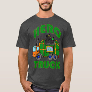 Camiseta Caminhão Sorrindo de Lixo Reciclagem Incrível Hero