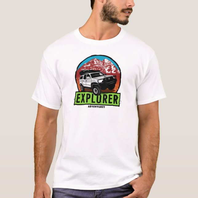 Camiseta Caminhão Toyota explorando (Frente)