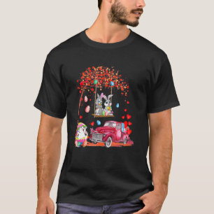 Camiseta Caminhão Vermelho Bonito Com Ovos De Páscoa E Sabo