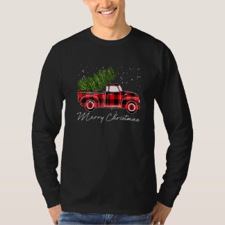Camiseta Caminhão Vermelho com Árvore de Natal Buffalo Plai