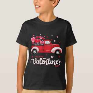 Camiseta Caminhão Vermelho com Feliz dia de os namorados de