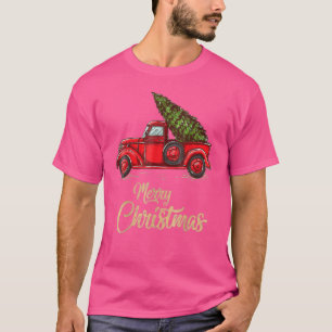 Camiseta Caminhão Vermelho de Fazenda Estilo Vintage Com Ár