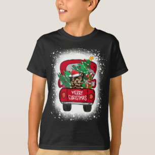 Camiseta Caminhão Vermelho e Bonito, Feliz Natal Sangrado