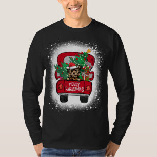 Camiseta Caminhão Vermelho e Bonito, Feliz Natal Sangrado
