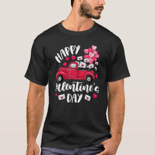 Camiseta Caminhão Vermelho Feliz Dia dos Namorados com Cart