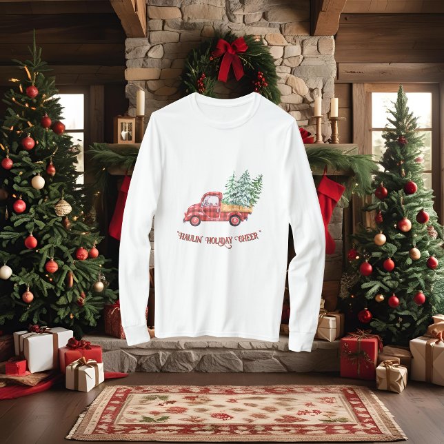 Camiseta Caminhão Vermelho Natal (Criador carregado)