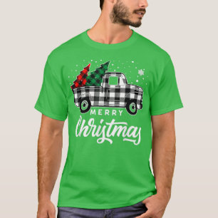 Camiseta Caminhão Xadrez Vermelho Búfalo de Fazenda Vintage