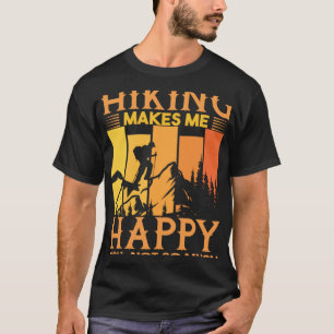 Camiseta Caminhar a Vida me faz feliz trekando e nós
