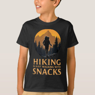 Camiseta Caminhar é Apenas Andar Com Lanches Lanche Engraça