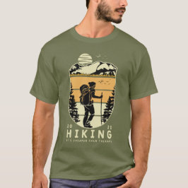 Camiseta Caminhar é mais barato que terapia