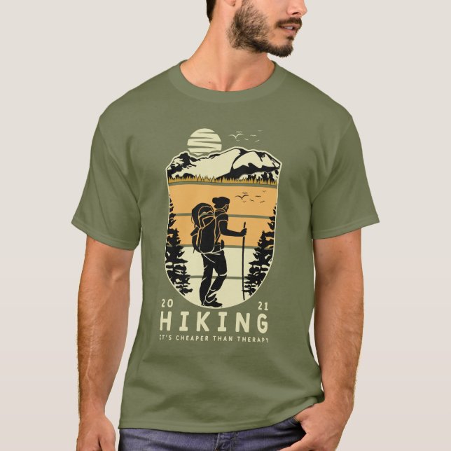 Camiseta Caminhar é mais barato que terapia (Frente)