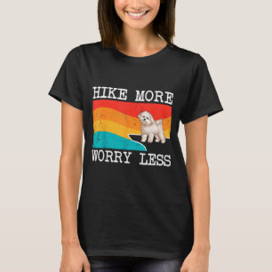 Camiseta Caminhar mais se preocupar menos bichons frise grá