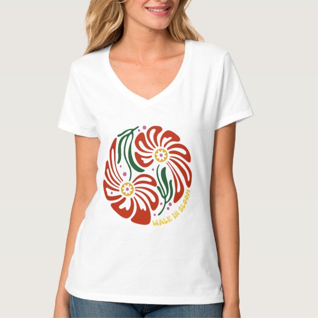 Camiseta Caminhar na floração (Frente)