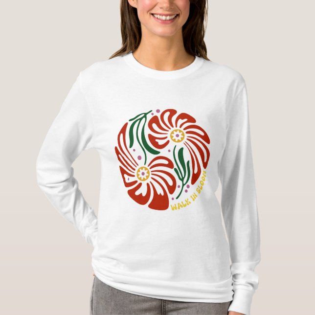 Camiseta Caminhar na floração (Frente)