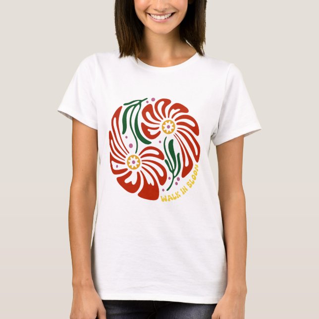 Camiseta Caminhar na floração (Frente)