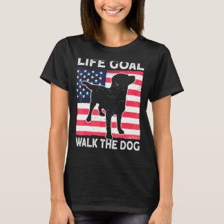 Camiseta Caminhar Um Cachorro Acessórios Usa Sinalizador O 