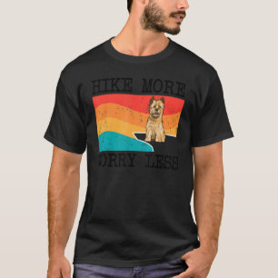 Camiseta Caminhe Mais Preocupada Menos Cairn Terrier Graphi