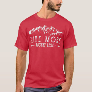 Camiseta Caminhe Mais Preocupada menos Caminho de Montanha