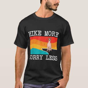 Camiseta Caminhe mais, preocupe menos cachorro terrier sem
