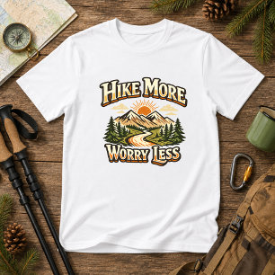 Camiseta Caminhe Mais, Preocupe Menos Humor de Caminhada