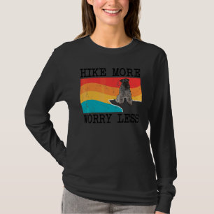 Camiseta Caminhe Mais Preocupe Menos Kerry Blue Terrier Grá