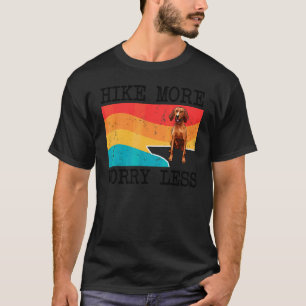 Camiseta Caminhe Mais Preocupe Menos Redbone Coonhound Gráf