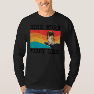 Camiseta Caminhe Mais Preocupe Menos Spaniel Tibetano Gráfi