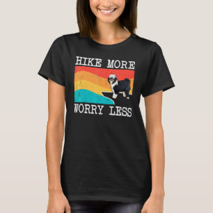 Camiseta Caminhe Mais Preocupe Menos Terrier Tibetano Gráfi