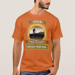 Camiseta Caminhei pelo Caminho de Muro dos Hadrians 2018 Tr