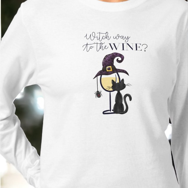 Camiseta Caminho da Bruxa para a Fria do Vinho Engraçado (Criador carregado)