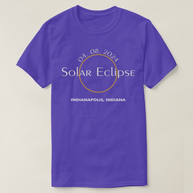 Camiseta Caminho da Totalidade Indianápolis - Eclipse Solar (Frente do Design)