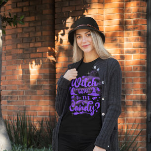 Camiseta Caminho das Bruxas para o Dia das Bruxas Doce
