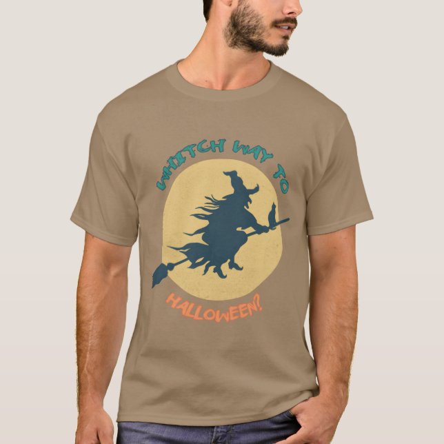 Camiseta Caminho das bruxas para o retrato do Halloween (Frente)