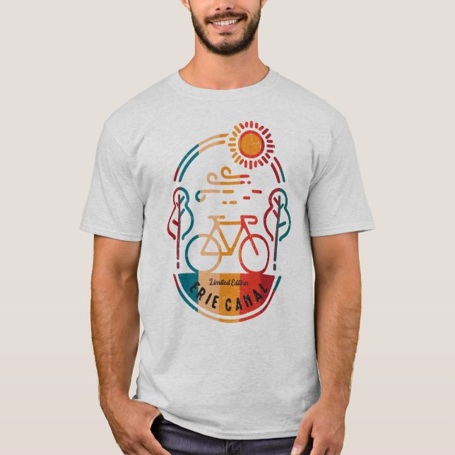 Camiseta Caminho de bicicleta do Canal Erie. (Frente)