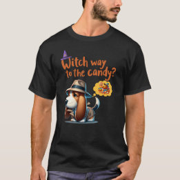 Camiseta Caminho de bruxa para o doce? Dia de as Bruxas eng