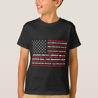 Camiseta Caminho de ferro Americano Flag Vintage Locomotiva