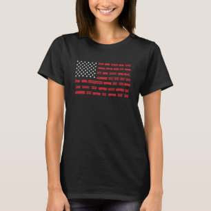 Camiseta Caminho de ferro Americano Flag Vintage Men Women