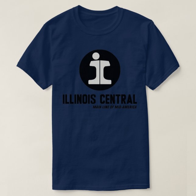 Camiseta Caminho de ferro Central de Illinois A Principal L (Frente do Design)