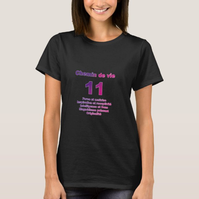 Camiseta Caminho de vida 11 com palavras-chave (Frente)