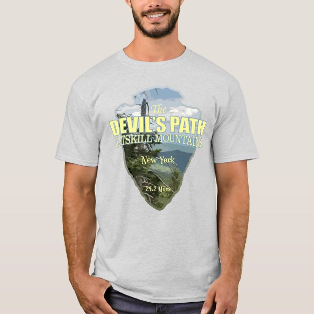 Camiseta Caminho dos Demônios (ponta de seta) (Frente)
