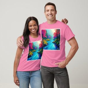 Camiseta Caminho Florestal Sonhador do Rio Místico Design