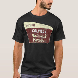 Camiseta Caminho pela Floresta Nacional de Colville no Exte