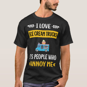 Camiseta Caminhões-Caminhão de Sorvete Annoy Pessoas