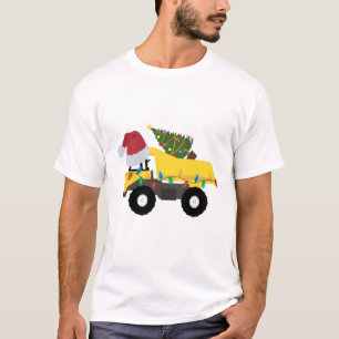 Camiseta Caminhões de Construção de Bomba de Natal