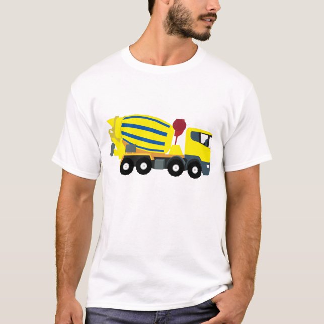 Camiseta Caminhões De Construção De Caminhões De Cimento Co (Frente)