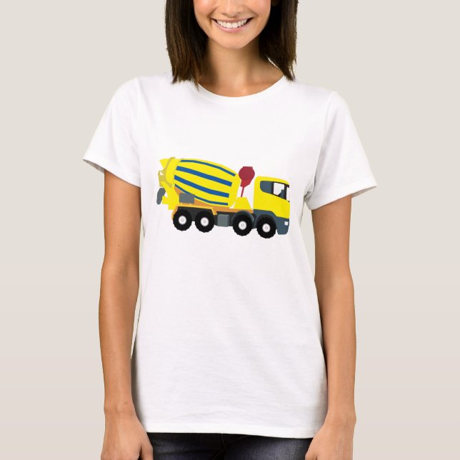 Camiseta Caminhões De Construção De Caminhões De Cimento Co (Frente)